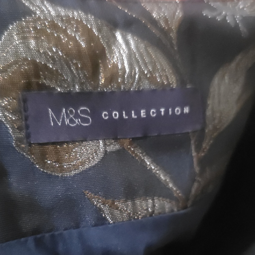 Marks & Spencer Blue and Gold Midi Skirt